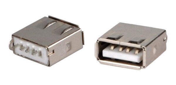 Conector Usb 2.0 Hembra 4 Pines Tipo A Chasis 2 Unidades
