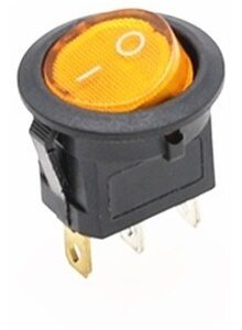 Switch Interruptor Redondo On/off Led 12v 3pin 20a Amarillo