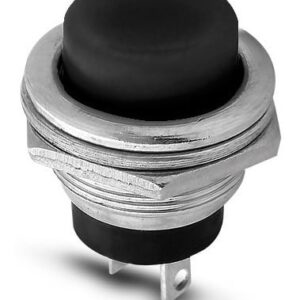 Pulsador 2 Pin Normal/abierto Negro 2 Unidades