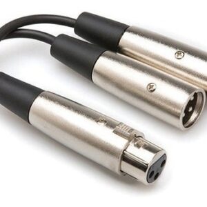 Cable Xlr Ye 1 Hembra Canon A 2 Machos Canon 15 Cm