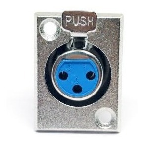 Conector Xlr Canon Hembra 3 Pines Empotrable Plastico/metal