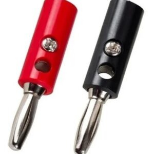 Conector Plug Tipo Banana Macho Negro/rojo Par