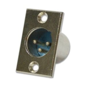 Conector Xlr Canon Macho 3 Pines Empotrable Plastico/metal