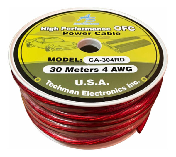 Cable # 4 Rojo Para Sonido Plantas Carro