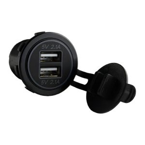 Cargador Usb Doble Empotrable 12v/24v Salida 5v/2.1a