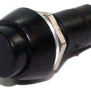 Pulsador 2 Pin 15mm Normal/abierto Negro