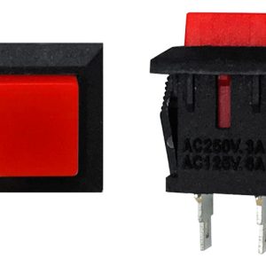 Pulsador 2 Pin Normal/abierto Rojo Pequeño 3a 125v