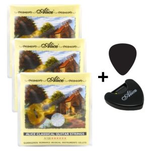 Cuerdas Guitarra Clásica 6 Cuerdas Nylon Alice Combo